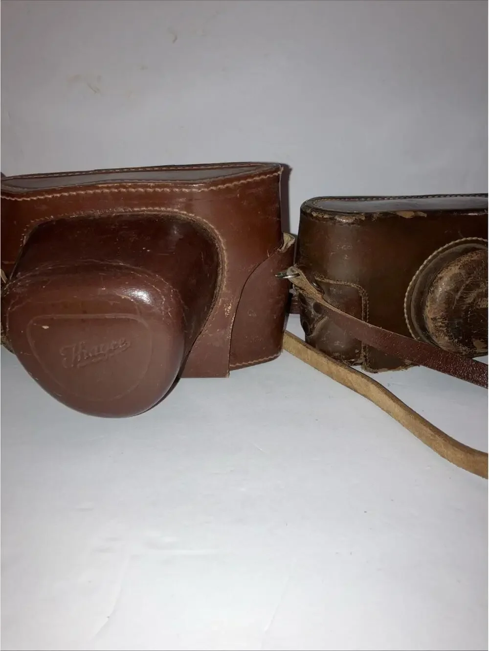 Lot Of 4 Vintage Brown Leather Camera Cases “LOOK”